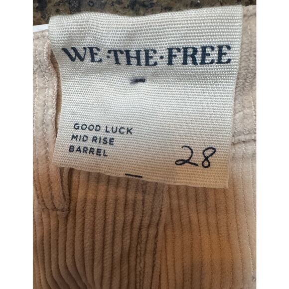 Free People Good Luck Corduroy Barrel Jeans - Size 28 - Picture 4 of 6